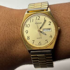 Gold mens watch
